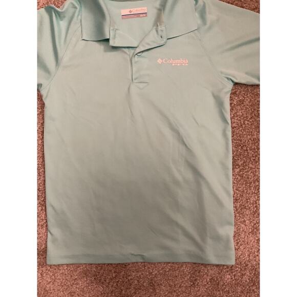 Columbia Youth PFG Dri-Fit Collared Polo, Seafoam Green, XS - Picture 2 of 8